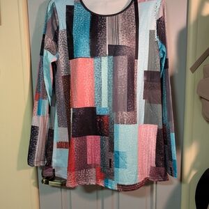 Colorful Geometric Long Sleeve Top